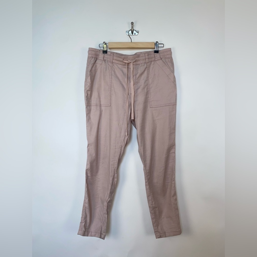 Level 99 Linen Drawstring Pant‎ Pink Petals